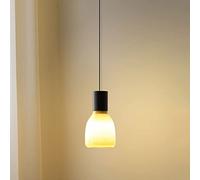 LED G9 7W Pendant Lighting Special Glass Lampshade Chaner Creative Bedroom BedHead Decoration Ceiling Lamp Amber Metal e Hanging Lamp Energy-Saving Light Fixture (Natural)