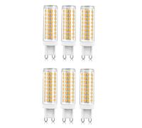 LED G9 Bulb 12W Equivalent 100W Energy Efficient No Flicker Not dimmable for Crystal Chandelier Channel Light Chandelier Ceiling Light Mirror Light Table lamp(4000k Natural White,G9 10W 6pack)