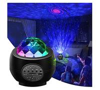 Led Galaxy Light Projector, Rotating Ocean Wave Night Light, Space Light Color Changing Lamp, Starry Projector with Music Player Remote Control for Kids Adults Bedroom