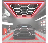 LED Garage Lights, Waterproof High Brightness Linkable Hexagonal Design, Ceiling Lighting for Garage, Workshops, and Gym Spaces