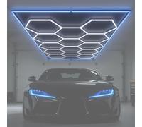 LED Garage Lights, Waterproof High Brightness Linkable Hexagonal Design, Ceiling Lighting for Garage, Workshops, and Gym Spaces