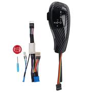 LED Gear Shift Knob Shifter Lever Head Retrofit Kit with Engine Start Stop Button, F Series Style Automatic Transmission Knob for 5 Series E39 7 Series E38 X5 E53 LHD (Carbon Fiber Style)