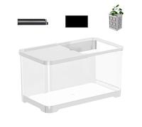 LED Glass Aquarium Fish Tanks Starter Kit With Fishs Net, Led Light And Air Pump Filter | Swell Cube Aquarrium 28cm Tropical Freshwater LED Fishh Container Kit 25ltrs | Small Betta Fish Tank Wiith Led