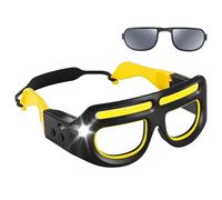 LED Glasses - Rechargeable 5 Function Headlamp Eyewear, Lightweight Safety Glasses Light, Hands Free Night Illumination, Adjustable Bright Outdoor Accessory, USB Powered Sport Gear | Practical Choice