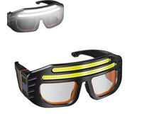 LED Glasses Rechargeable Headlight with Motion Sensor and Touch Control, 3 Modes Safety Glasses Light with Battery Level Display, Hands-Free Light for Night Running,Camping,Fishing,Cycling (color1)