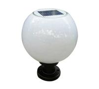 LED Globe Solar Wall Pillar Lamp Outdoor Round Ball Round Light Post Lamp