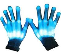 LED Glow Gloves1 Color Change 12 Color Change Glow Modes Blinking Skull Finger Glow in the Dark Novelty Gloves Toys Christmas New