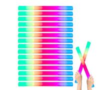 LED Glow Stick - Light Up Wands, Flashing Foam Wands, 15 Piece Party Pack | Multi-Color Light Up Batons For Raves, Concerts, Glow Birthday Party, Wedding Dance Floor Celebration Favors