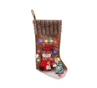LED Glowing Christmas Stockings Santa Reindeer Gift Bags For Christmas Decorations Tree Ornaments Decor For Holiday Decorations