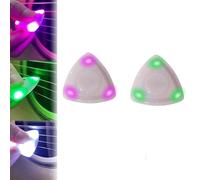 LED Glowing Guitar Picks - Light Up Guitar Picks for Acoustic Electric and Bass Guitar, Luminous Guitar Pick (Color : #2Pcs A)