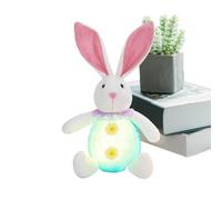 LED Glowing Rabbit - Light Up Plush Ornament, Soft Handmade Stuffed Figure, Cute Luminous Bunny Decoration | Easter Holiday Bedroom Table Display Toy For Girls Boys Children Home Festival Celebration