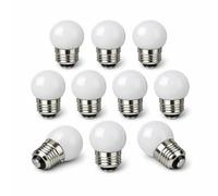 LED Golfball Bulb, E27 Edison Screw, 1.5W, Warm White 830, Pearl, 240V, Pack of 10