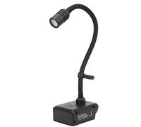 LED Gooseneck Lamp with 3 Lighting Modes and Dual USB Interface - 14.4 to 20V Flexible Work Light for Car Maintenance - 360 Degree Adjustable Hose and Fire Resistant ABS