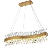 LED Gorgeous Crystal Pendant Light Oval Stainless Steel Chandelier - - Living Room Model Room Restaurant Designer Ceiling Lighting,Pendant Ceiling Light