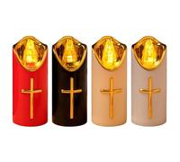 Led Grave Lights for Outdoors, Led Grave Lights for Outdoor Use, Electronic Candle Lamp, Grave Candles, Cemetery Candles, Eternal Grave Lamp (4Pc)