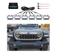 LED Grill Lights for Jeep Wrangler JL JLU Accessories 2024-2026, White