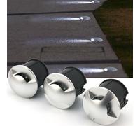 LED Ground Lights - Outdoor Landscape Light, AC 220V One/Two/Four Side Recessed Spotlight, IP67 Waterproof Garden Ground Light, Inground Driveway Pathway Lights, Easy To Install(Warm white-6W,One