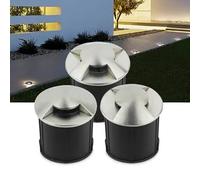Led Ground Lights - Outdoor Landscape Light, Warm White Ac 24v Low Voltage One/Two/Four Side Spotlight, Ip67 Waterproof Recessed Garden Decoration, e to Install