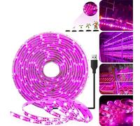 LED Grow Light Strips,Waterproof Full Spectrum Plant Grow Light, USB 16ft 300LEDs, Flexible Growing Lamp for Indoor Plants Succulents Hydroponics Greenhouse Gardening