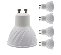 LED GU10 5W Halogen Reflector GU10 Spot Light Bulbs, Non Dimmable Warm White 3000K 470lm,Mains 220V 230V 240V, 120° Beam Angle Energy Saving Spotlight plastics CRI>80 for Chandelier (5 pieces)
