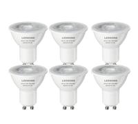 LED GU10 Bulb Cool White 6400K 3W (30W Equivalent) Spotlight Light Bulb, Energy Saving, CRI>80, 300LM, 100° Beam Angle, Non-Flicker, Non-Dimmable, for Home Lighting [Energy Class F] - Pack of 6