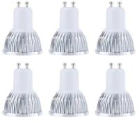 LED GU10 Reflector Spotlight Bulb, 9W (70W Equivalent) 6000K Cool White 800lm 60° Flood Beam, for Recessed Ceiling Lights, Tracking Lights, Pack of 6 (6000K-Cool White, GU10 Base)