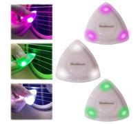 LED Guitar Pick Light Up Guitar Picks Beat Picks Beatpicks Light up Guitar Pick Dazzling Colourful Illuminated Guitar Plectrum Auto LED Glowing Pick for Enhanced Stage Performance (B,3 Colors)
