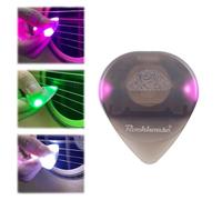 LED Guitar Pick Light Up Guitar Picks Beat Picks Beatpicks Light up Guitar Pick Dazzling Colourful Illuminated Guitar Plectrum Auto LED Glowing Pick for Enhanced Stage Performance (A,Purple)