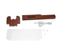 LED Guitar Wall Mount Solid Wood Acrylic Musical Notes Guitar Hanger with Pick Holder for Acoustic Picks