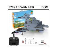 (LED Gyro 1B BOX) 2024 New F22S 2.4G 4CH 3D6G RC Airplane Raptor F22 Warplane WLtoys A180 Upgrade Version LED Light With