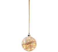 LED Hängekugel Decorative Light Copper Cable Holzgeflecht Lamp Glow Ø15cm