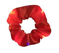 LED Hair Ties, Luminous Hair Band Glow in the Dark Soft Tie-Dye Velvet Elastic Scrunchies, Halloween Christmas Party Hair Accessories for Women Girls