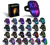 Led Halloween Mask, Light Up Mask with 50 Presets Pattern, LED Lighted Scary Mask with Gesture Sensing for for Halloween, Cosplay, Party Gifts