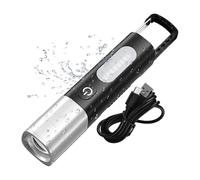 LED Handheld Flashlights | High-Brightness Small Flashlight with Hook,Pocket LED Torch Rechargeable for Reading Traveling Fishing Camping
