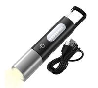 LED Handheld Flashlights, Small Powerful Flashlight with Hook, Pocket LED Torch Rechargeable, Compact Outdoor Lighting Gear, for Hiking, Reading, Traveling, Fishing, Camping, 1.18x6.14 Inches