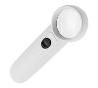 LED Handheld Magnifier,5X/15X/40X Handheld LED Lighting Portable ABS Plastic Case Magnifying Glass Magnifier for Seniors Reading Macular Degeneration Maps Jewelry (MG6B-3 5 times)
