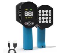 LED Handheld Stroboscope, 60-100000RPM Non-Contact Digital Stroboscope with 16 LED Adjustable Lamp Beads, LCD Display, USB Charging, LED Flash Tachometer for Fan, HVAC Motor Engine, Tire, Speed Test