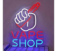 LED Handmade Cigar Evil Eye Neon Sign Man Cave Ligh for Living Bedroom Room Smoking Shop Hotel Bar Party Supplies Gifts for Boys Stoner(USB Powered)