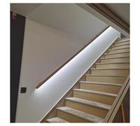 LED Handrail Kit - Complete Indoor/Outdoor Aluminum Grab Bar for Steps - 1.9” Round Hand Rail with Wall Brackets - Natural Color, 47.3"/1.2m - Safe & Stylish Solution