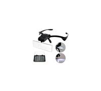 Led Head Magnifying Glasses Headset with Light Hands Free Headband Magnifier