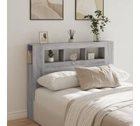 (grey sonoma, 140 x 103.5 cm) vidaXL LED Headboard Bed Header Bedroom Storage Bed Headboard Engineered Wood