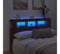 LED Headboard Bed Header Bedroom Storage Bed Headboard Engineered Wood vidaXL [EEK: N/A, A]