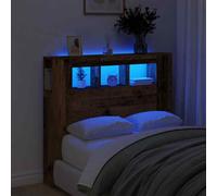 LED Headboard Bed Header Bedroom Storage Bed Headboard Engineered Wood vidaXL [EEK: N/A, A]