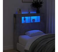 LED Headboard Bed Header Bedroom Storage Bed Headboard Engineered Wood vidaXL [EEK: N/A, A]
