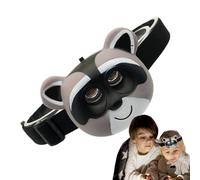 LED Headlamp Flashlight, Cute Cartoon Animal LED Head Torch, Panda Design Rechargeable Head Lamp, Raccoon Appearance 2 Lighting Modes, Cartoon Raccoon Lion Headband Flashlight, Funny LED Headlamp Toy