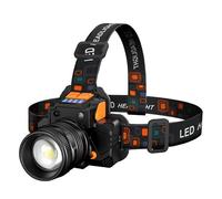 LED Headlamp Motion Sensor Head Light 3 Modes USB Rechargeable Zoom Headlight Waterproof for Outdoor Camping Mountaineering Fishing (L9 - White Light)