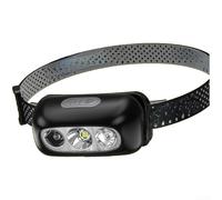 LED Headlamp Rechargeable, Ultra Bright 200m Range, Motion Sensor Operation, Lightweight 45g, Adjustable Modes for Camping, Hiking, Night Fishing(B)