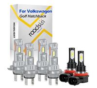 LED Headlight Bulbs, 20000LM 800% Brighter Wireless Headlight Bulbs, H7 H7 High Low Beam H11 Fog Lights, 6000K Cool White Plug and Play, Canbus Error Free, For Volkswagen Golf Hatchback 2006-2007