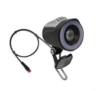 LED Headlight for E-Bike, 6-48V Electric Bicycle Front Light Spotlight, IPX4 Waterproof Adjustable Angle Lamp with 500mm Wire for Night Cycling QD228