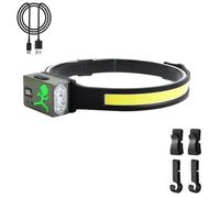 Led Headtorch, Head Torch Rechargeable Waterproof Led Running Lenser Head Torch,8 Modes,Motion Sensor,Magnetic,Zoom,Super Bright 270°Wide Beam,Strong Spotlight,Floodlight (C2-Unilateral)